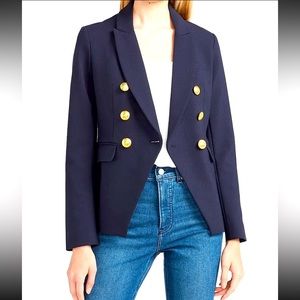 Express Navy Double Breasted Blazer